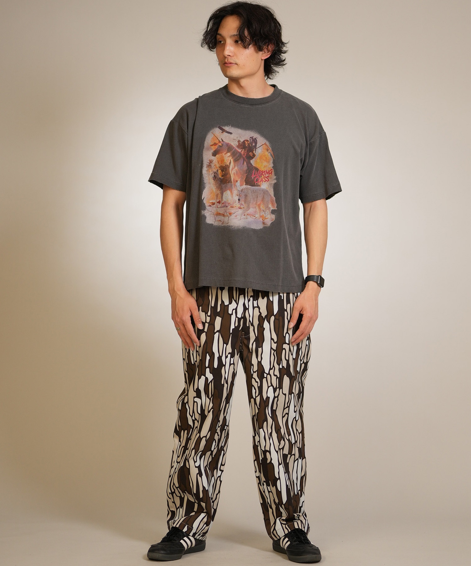 LURKING CLASS ラーキングクラス 半袖 Tシャツ メンズ REAPER DAMAGED