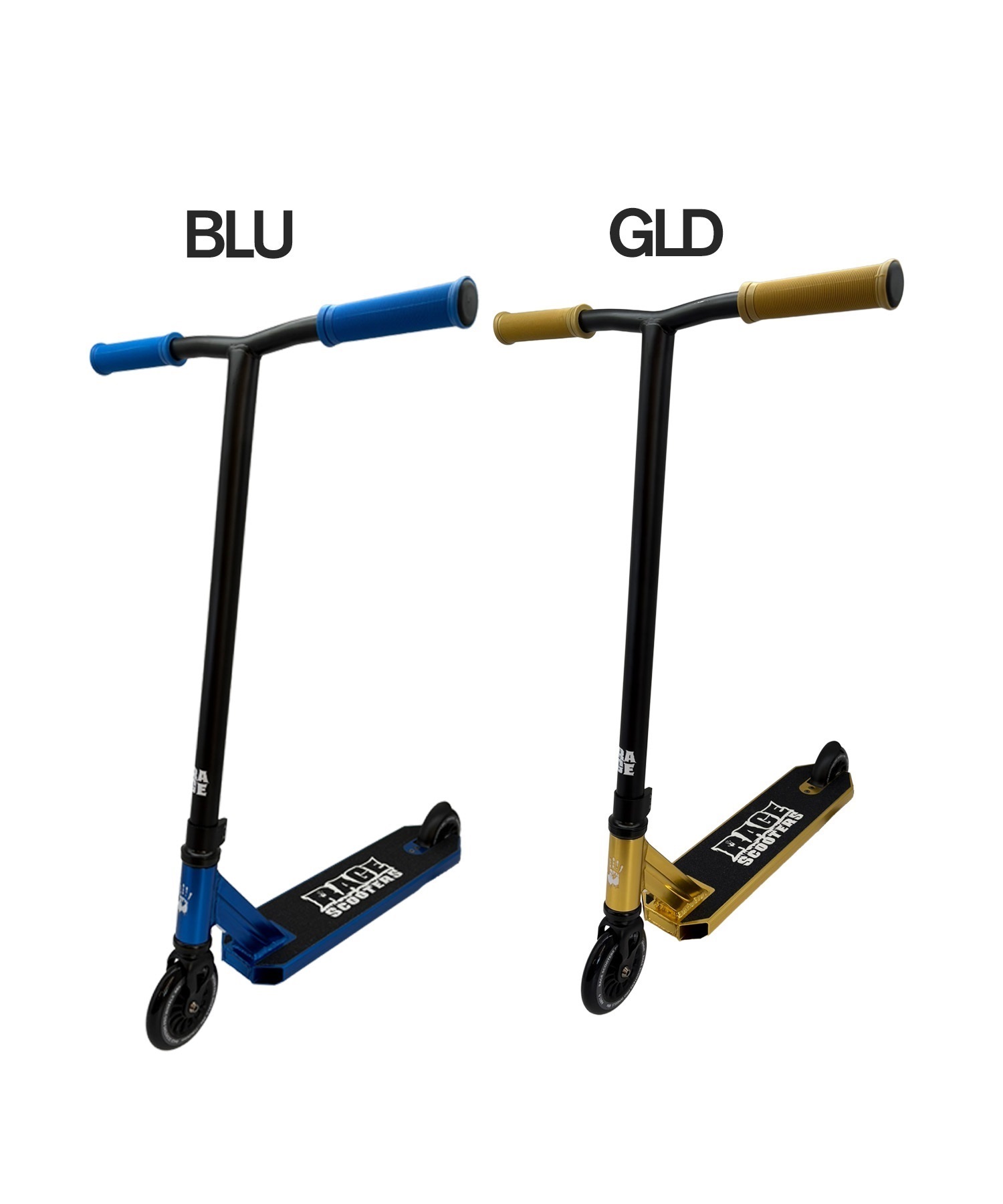 RAGE SCOOTERS レージ スクーター スタント キックボード 150RAG1100 BLUE GOLD 人気 おすすめトリック(BLU-ONE)