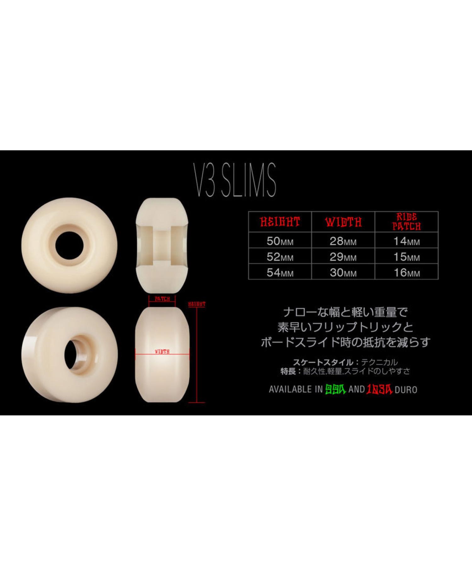ウィール BONES ボーンズ STF SALMON DINNER V3 SLIMS 103A WHEELS
