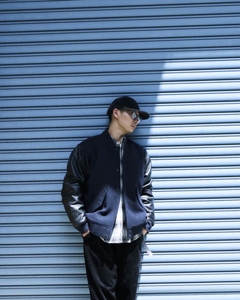 DEAR LAUREL 26FW LOOK 01 - フランネルシャツ(DL26F-2601)・スラックス(DL26F-3105)・メルトンボンバージャケット(DL26F-0105)