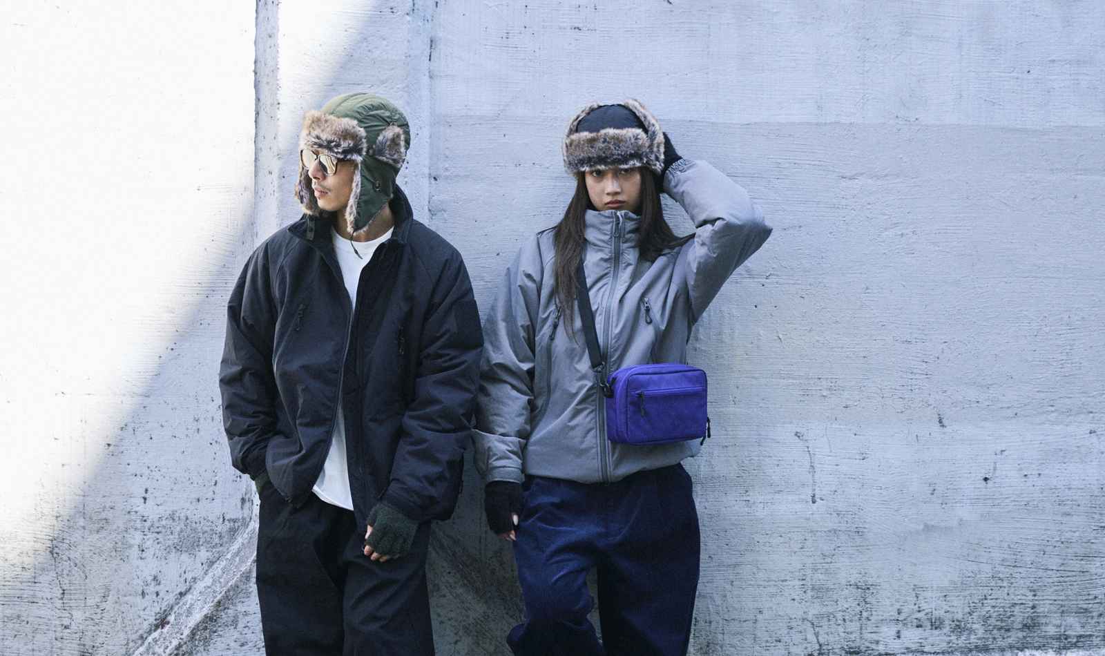 DEAR LAUREL 26FW LOOK 06 - ドリフトジャケット(DL26F-0107)・マリアロゴロンT(DL26F-2201)・スラックス(DL26F-3105)