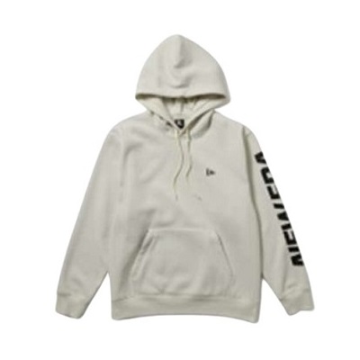 NEWERA4 - SHOP NEWS | ムラサキスポーツオンラインストア 通販 Two-tone hooded windbreaker: black upper half and beige lower half with front zipper and side pockets.