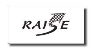 image - SHOP NEWS | ムラサキスポーツオンラインストア 通販 RAISE logo with a stylized checkered-flag element sweeping behind the word 'RAISE'