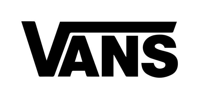 Vans brand logo in bold black letters with a distinctive elongated top bar