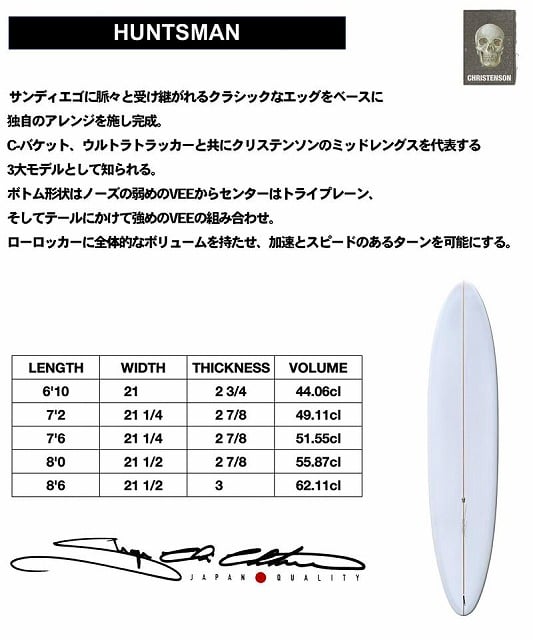 ☆送料無料【2025年最新】CHRISTENSON SURFBOARDS ！ジャパン