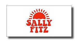 s-iRyBKfUU - SHOP NEWS | ムラサキスポーツオンラインストア 通販 Sally Fitz logo: a red sun rising behind the bold red 'SALLY FITZ' lettering.