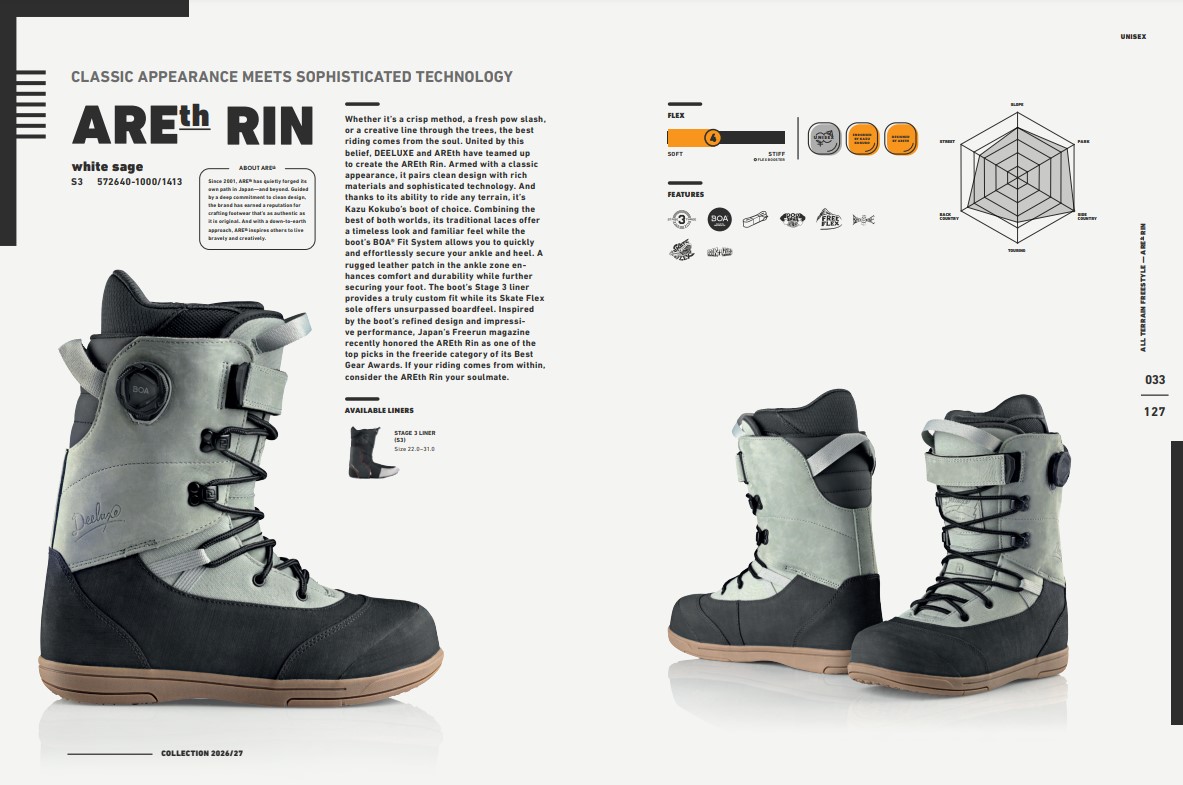 DEELUXE AREth RIN・ディーラックス アースリン】2026-2027モデル