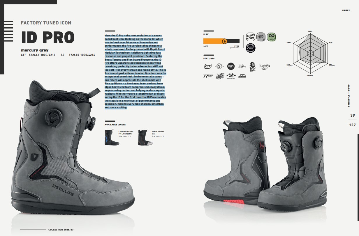 DEELUXE ID PRO・ディーラックス アイディープロ】2026-2027モデル