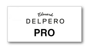 DELPERO PRO LOGO - SHOP NEWS | ムラサキスポーツオンラインストア 通販 Name badge reading 'Edward Delpero Pro' with 'Edward' in script above and 'DELPERO' bold, 'PRO' large at bottom.