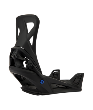 burton_so_bl - SHOP NEWS | ムラサキスポーツオンラインストア 通販 Black snowboard binding with a highback, toe strap, and ratchets visible against a white background