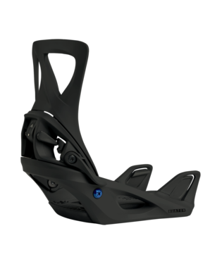 burton_w_so_bl - SHOP NEWS | ムラサキスポーツオンラインストア 通販 Black snowboard binding with highback, ankle strap, and ratchet buckles in profile view.