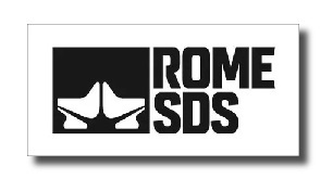 crooja_ロゴ - SHOP NEWS | ムラサキスポーツオンラインストア 通販 Rome SDS logo: black square with a stylized white star-like emblem and bold 'ROME SDS' text next to it.