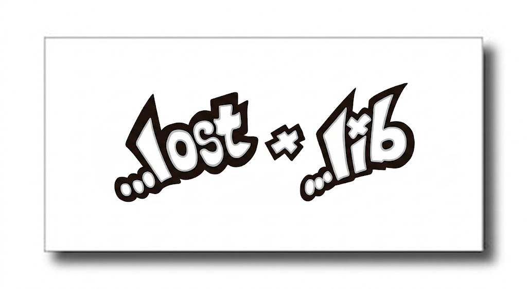リブテックバナー - SHOP NEWS | ムラサキスポーツオンラインストア 通販 Logo-style graphic reading 'lost × lib' in bold, stylized letters on a white background with a drop shadow.