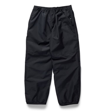 LS2 SHELL PANTura - SHOP NEWS | ムラサキスポーツオンラインストア 通販 Black jogger-style pants with elastic waistband and cuffs, featuring side pockets for a casual look.