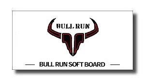 BULL RUN SOFT LOGO - SHOP NEWS | ムラサキスポーツオンラインストア 通販 Bull Run logo with stylized bull horns above the word 'BULL RUN' and the phrase 'BULL RUN SOFT BOARD' below.