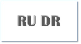 RU DRボタン - SHOP NEWS | ムラサキスポーツオンラインストア 通販 Stylized text reading 'RU DR' with a drop shadow on a white background.