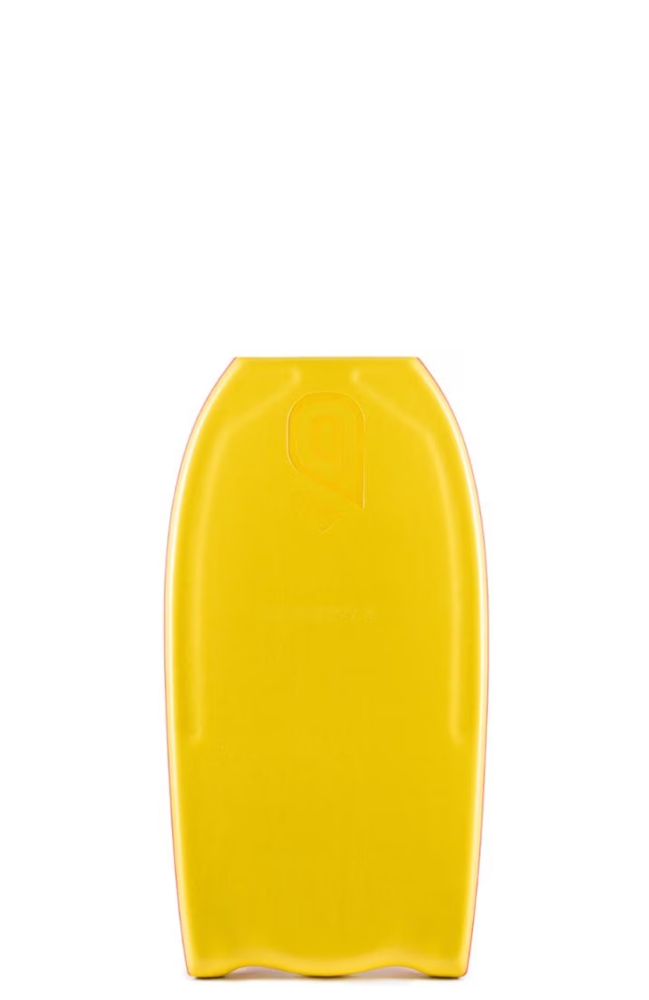 Bright yellow plastic bottle with a flip-top cap standing upright on a white background.