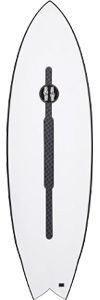 image - SHOP NEWS | ムラサキスポーツオンラインストア 通販 Stand-up paddleboard (white) with a black adjustable paddle laid along the center of the board.