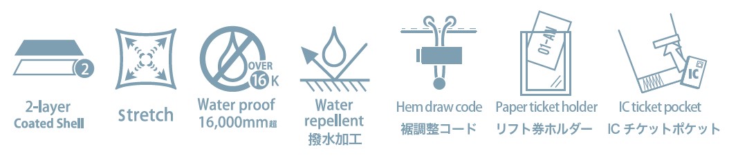 2-layer coated shell feature icon (illustrating durable outer shell)