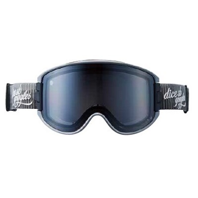Diesel ski goggles with dark mirrored lenses and a black adjustable strap.